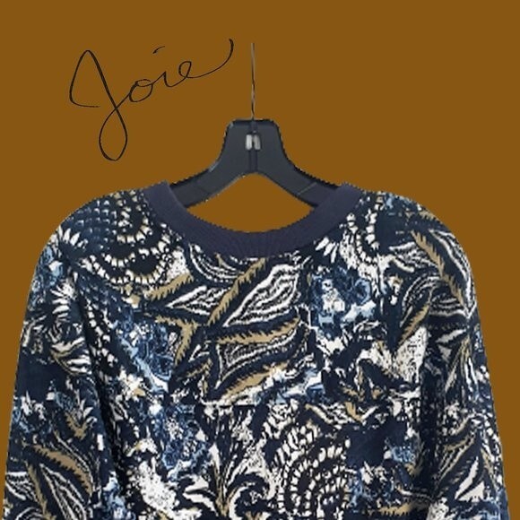 JOIE NEW Bohemian CALEIGH Floral Paisley Abstract Thumb Hole Cuffs Sweatshirt - Picture 10 of 12